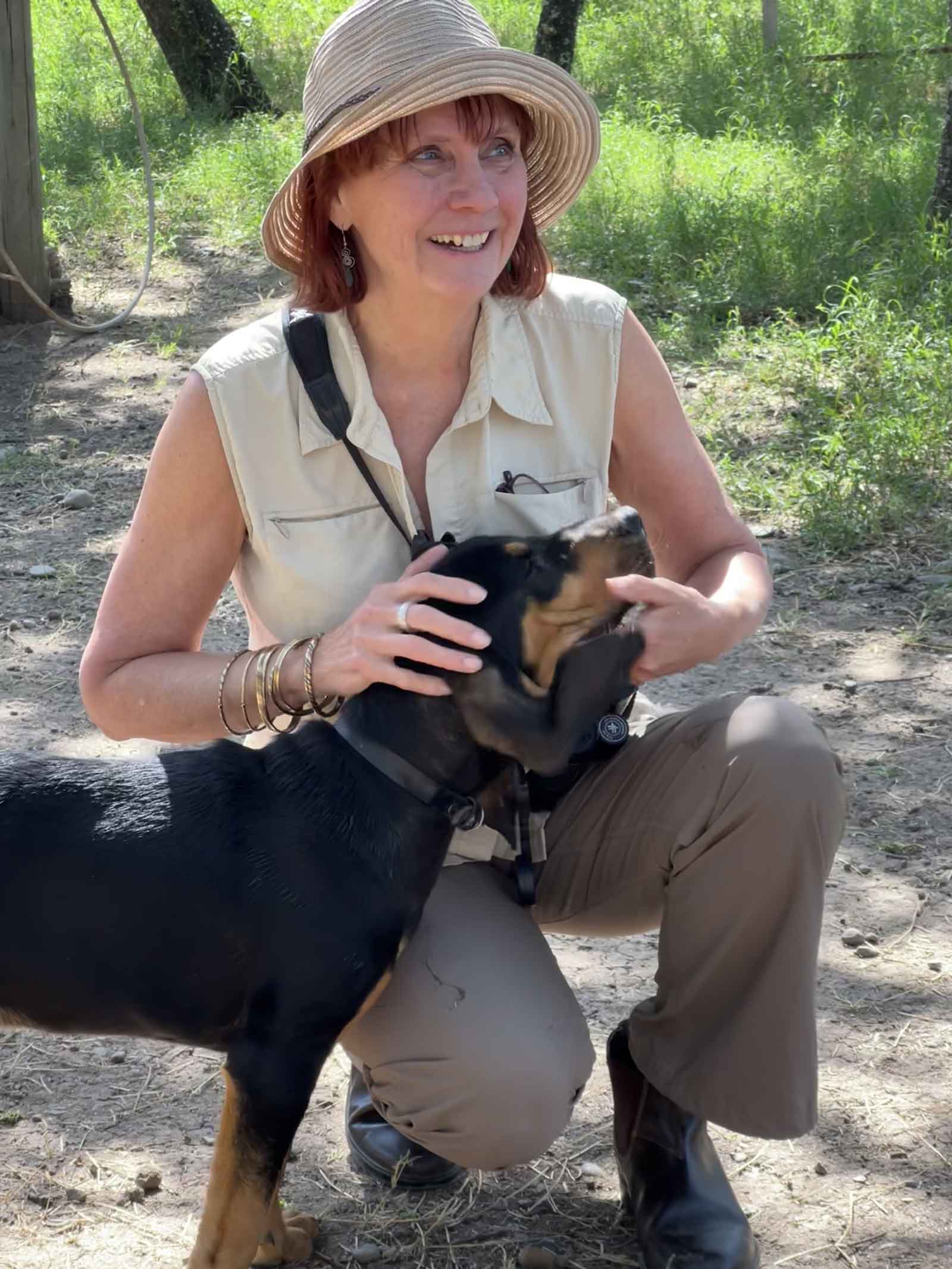 Dr. Dale Smith examining a dog